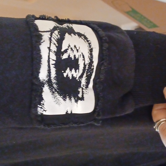 DOLLSKILL DARKER WAVS XXL DIATONIC HOODIE DUSTER PATCHES FRONT/BACK SIDE POCKET - Picture 14 of 16